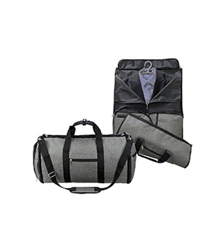 320-38 - Convertible Duffel/Garment Bag Heather Gray