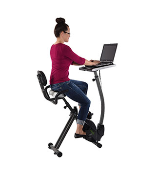85-2221 - 2-in-1 Wirk Ride Exercise Bike Workstation & Standing Desk