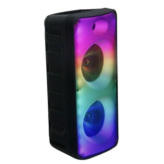IQ-7188DJBT - Fire Box 2 x 8" TWS Bluetooth Speaker w/ Light Show and Microphone