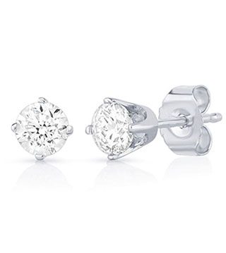 JBSE201-40-W - White Gold .40twt Diamond Earrings