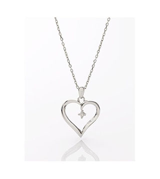 JN5052-10 - Diamond Heart Necklace