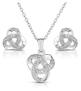 JS848 - Diamond Love Knot Set