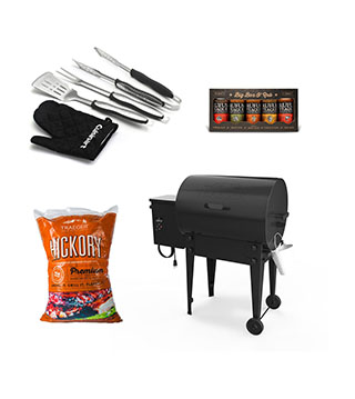 TGPGSBKSKT - Tailgater Pellet Grill/Smoker Starter Set Black